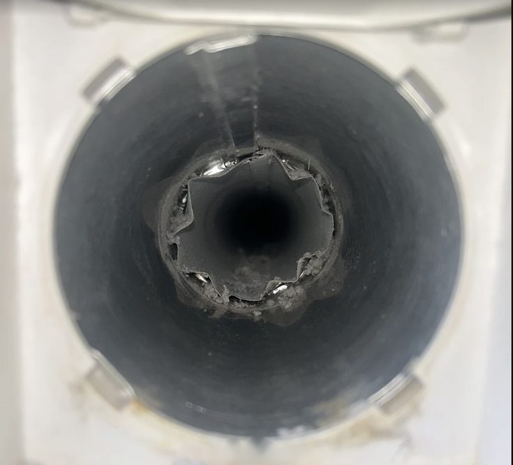 Same dryer vent clean after service
